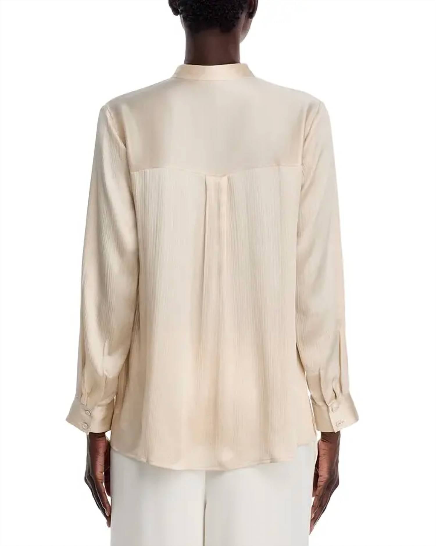 Eileen Fisher - Silk Mandarin Collar Shirt