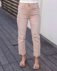 Grace And Lace - Mel's Favorite Straight Leg Cropped Denim Jeans