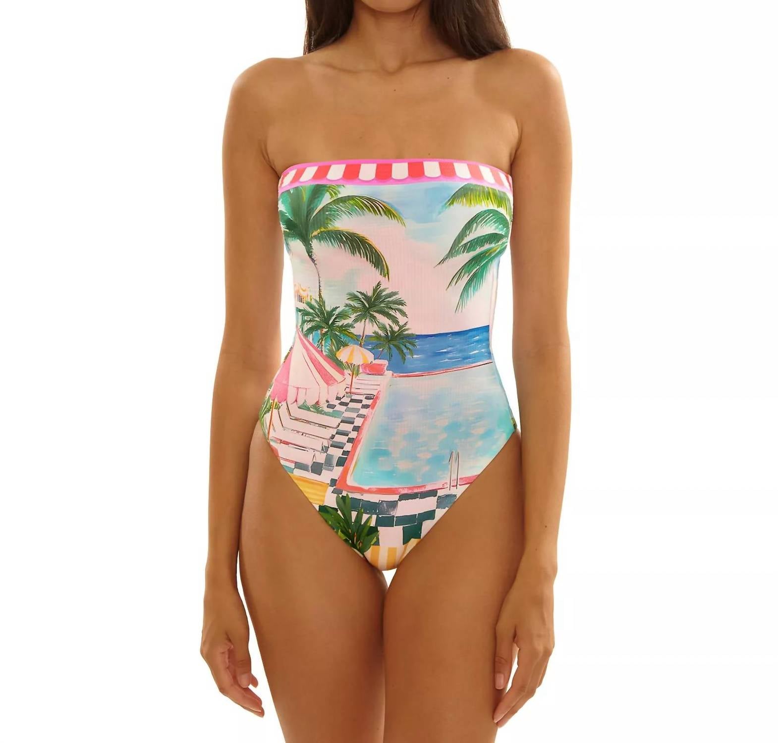 Becca By Rebecca Virtue - Miami Beach Colette Bandeau Neck One-piece Swimsuit