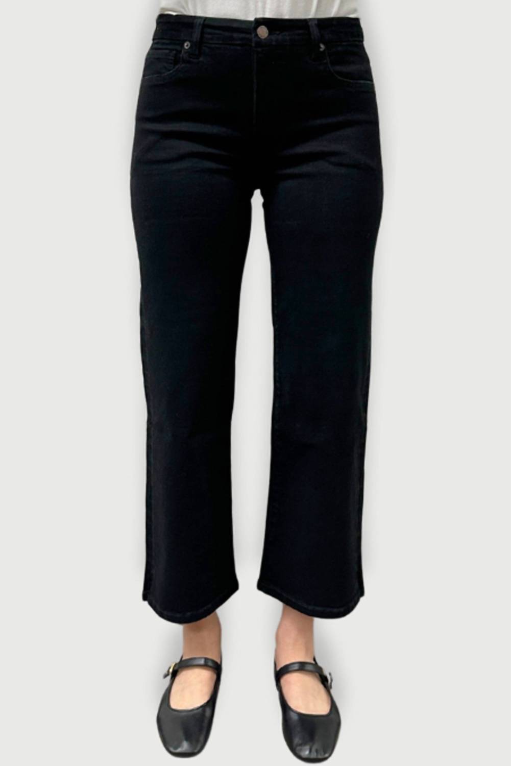 Oliver Logan - Addington Mid Rise Wide Leg Crop Jean