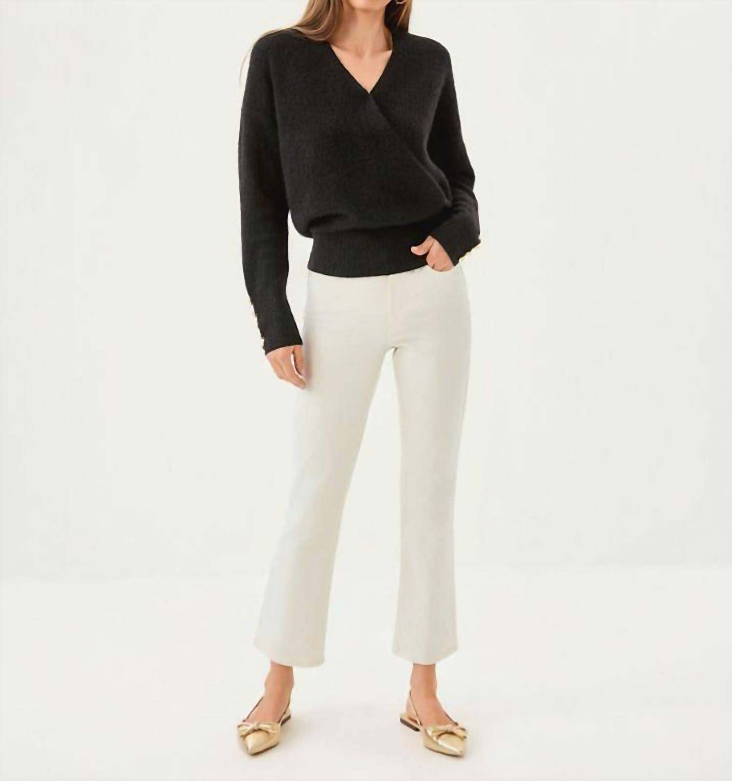 Lilly Pulitzer Liza Shimmer Crop Flare Jeans in coconut metallic - women's pants