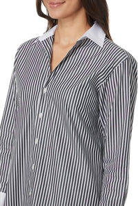 Elliott Lauren Women's Parallel Lines Blouse in blk wht - women's blouse - alternate view