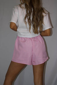 Urban Daizy - Sardine Graphic Tee And Striped Shorts Set