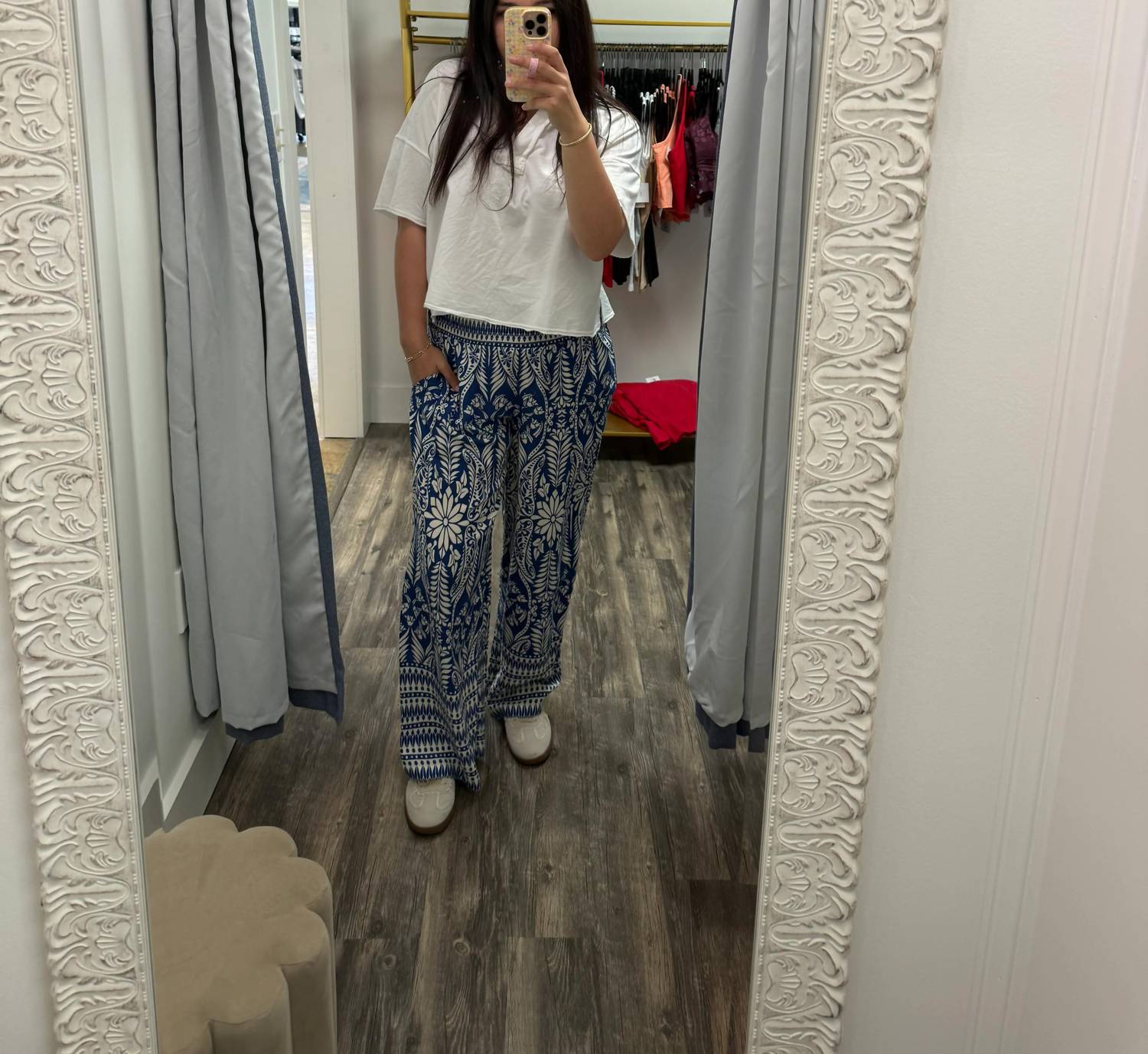 Hyfve - Smocked Waist Floral Pants