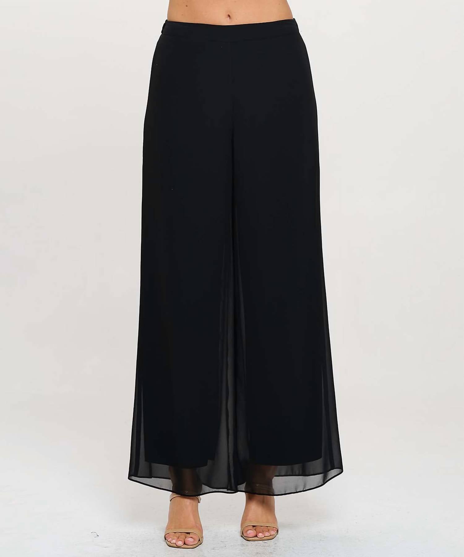 Last Tango - Chiffon Pull On Wide Leg Pants
