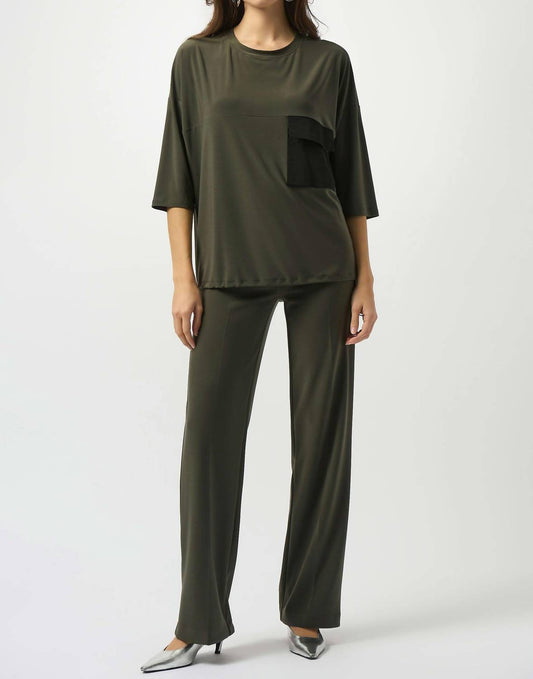 Joseph Ribkoff - Rita Ruched Top With Pocket