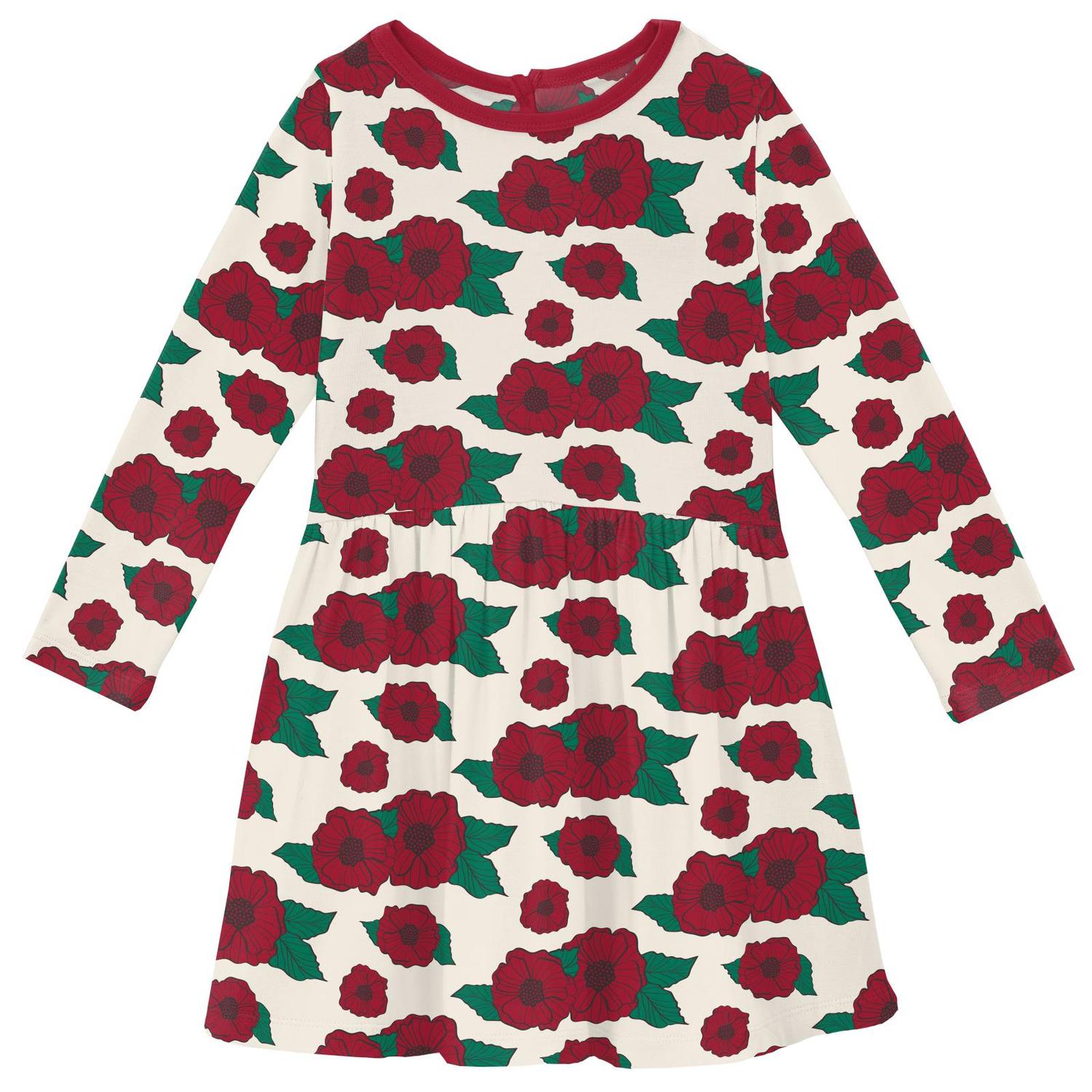 Kickee - Girls' Long Sleeve Twirl Dress with Pockets