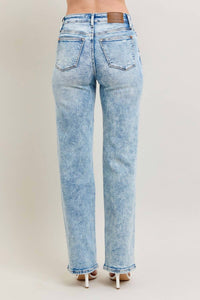 Judy Blue - High Waist Mineral Wash Destroy 90's Straight Jeans