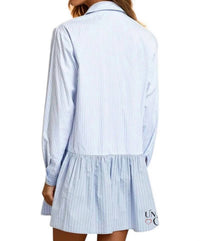 Lalavon - Celeste Contrast Stripe Shirt Dress