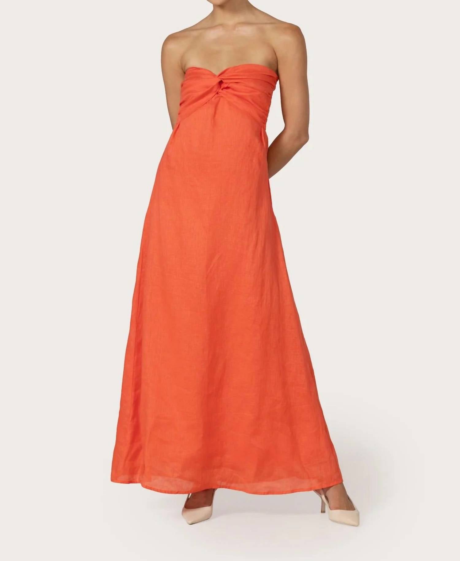 Lusana - Melody Linen Maxi Dress