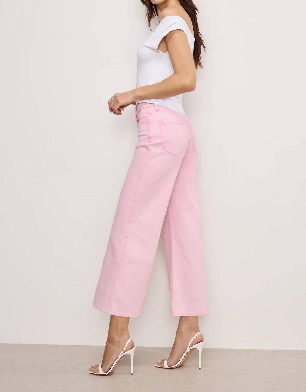 Good American - Good Waist Cropped Palazzo Jeans
