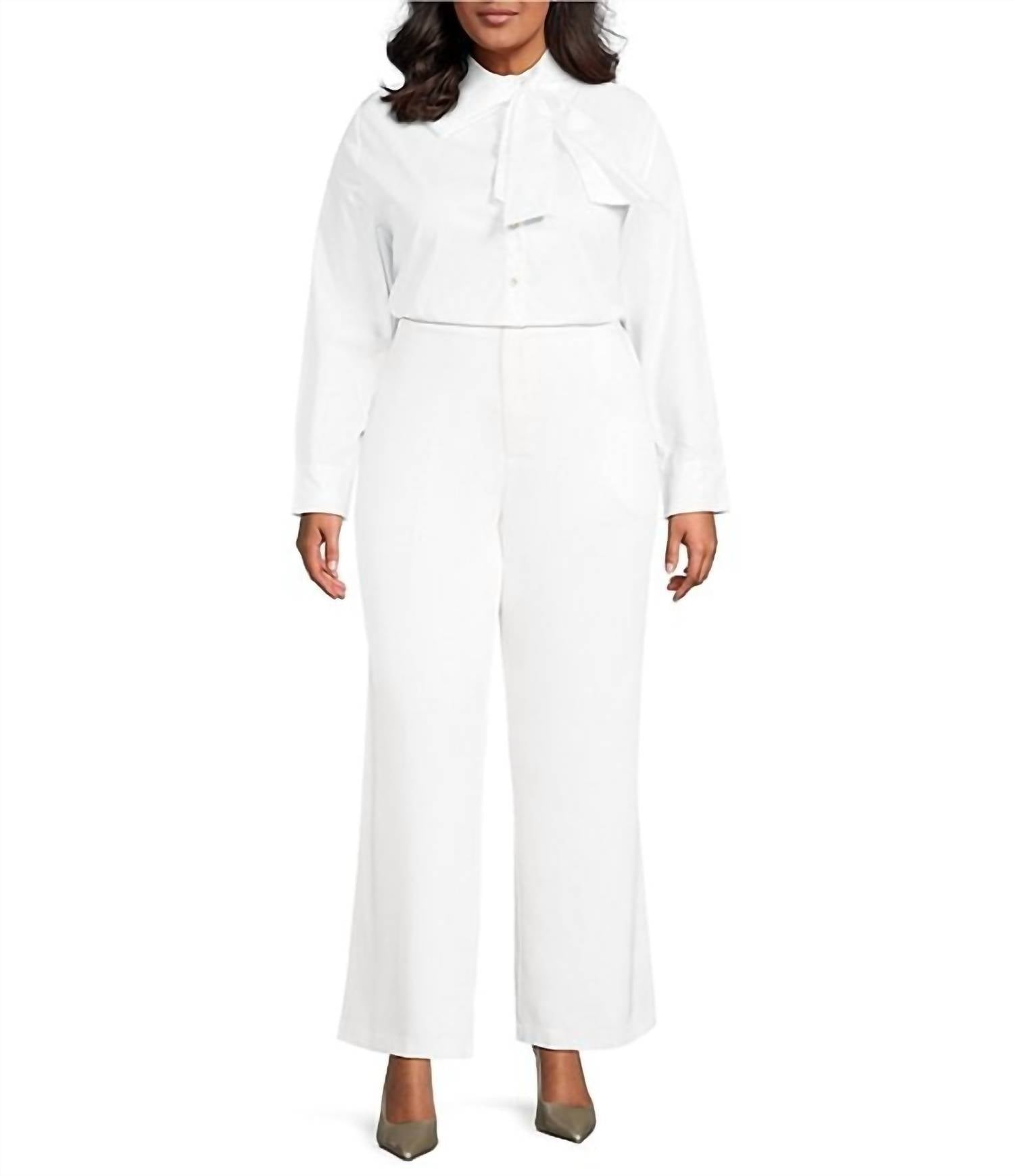 Lucy Paris - Valli Wide Leg Flat Front Pants