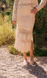 Idem Ditto Ibiza Baby Midi Skirt in beige - women's skirt