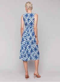 Charlie B - Mosaic Pattern V-neck Dress
