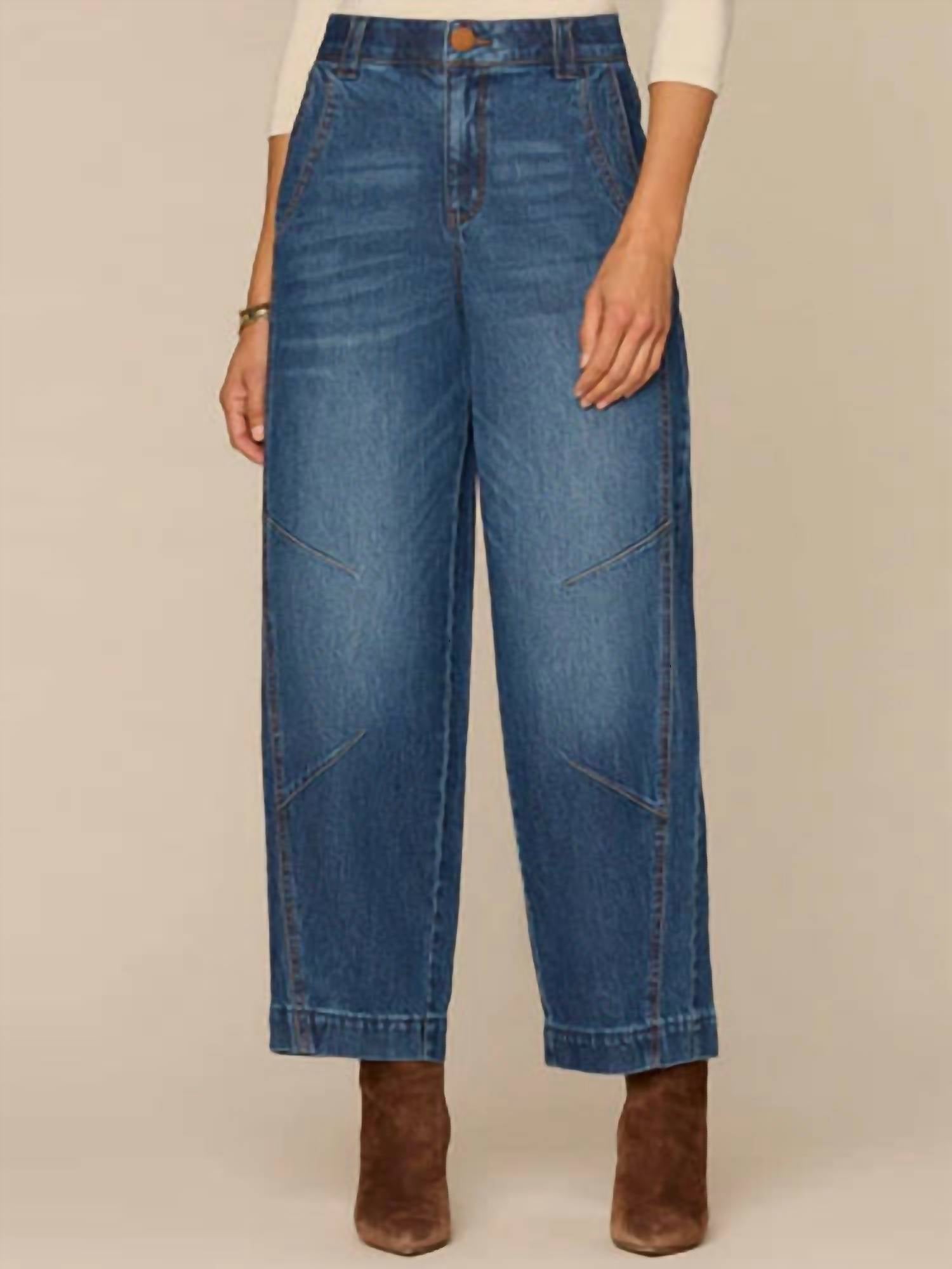 Democracy - Ab Solution Skyrise Dart Panel Relaxed Barrel Leg Jean