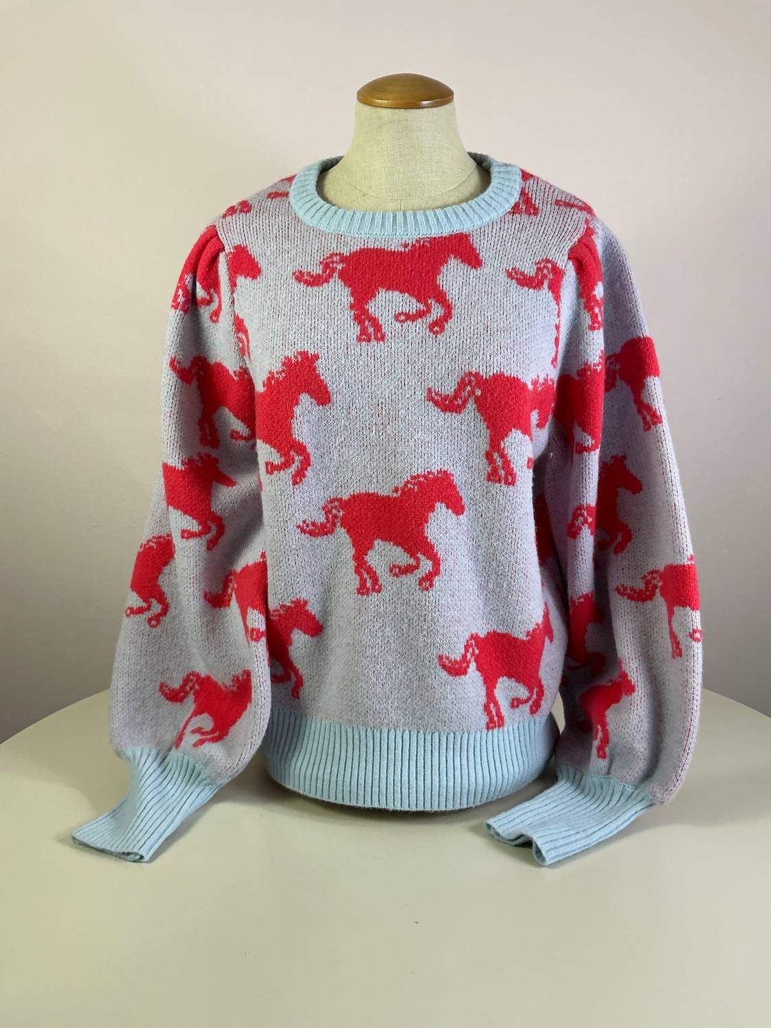 Style Usa - Horse Print Knit Sweater