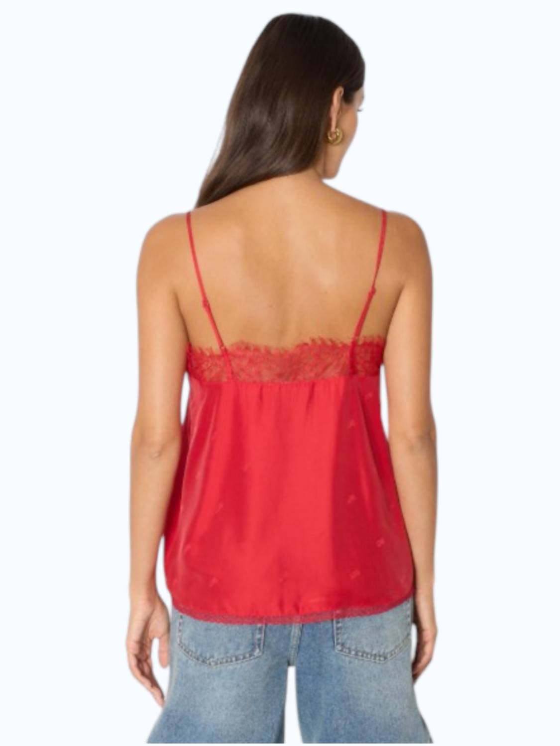 Berenice Taylor Love Silk Camisole in red - women's shirt - alternate view