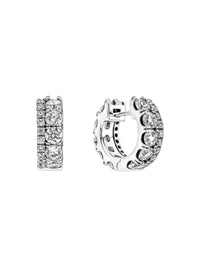 Pandora - Double Band Pave Hoop Earrings