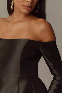 Hutch - Long Sleeve Off-the-shoulder Mini Dress