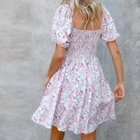Kori - Sweetheart Smocked Floral Dress