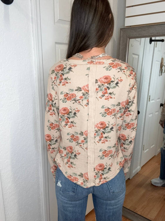 Bibi - Fanci Long Sleeve Waffle Knit Top