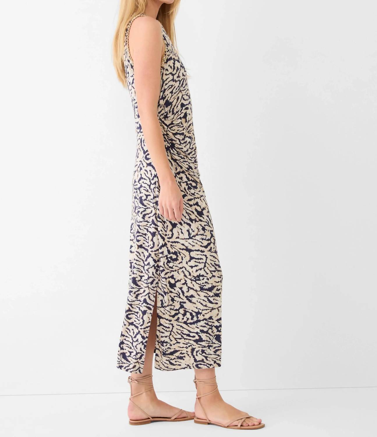 Nic + Zoe - Contrast Swirl Heather Midi Dress