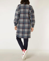ALLY OVERSIZED CHECKED WOOL-BLEND COAT