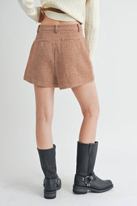 SAGE THE LABEL Country Estate Shorts in brown - women's shorts - view 4
