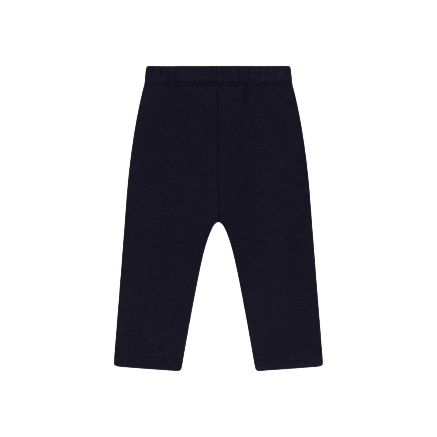 Petit Bateau Fleece Waistband Sweatpants in navy - kids' joggers - alternate view