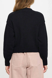 Reneec. - Thick Knit Long Sleeve Cardigan with Buttons