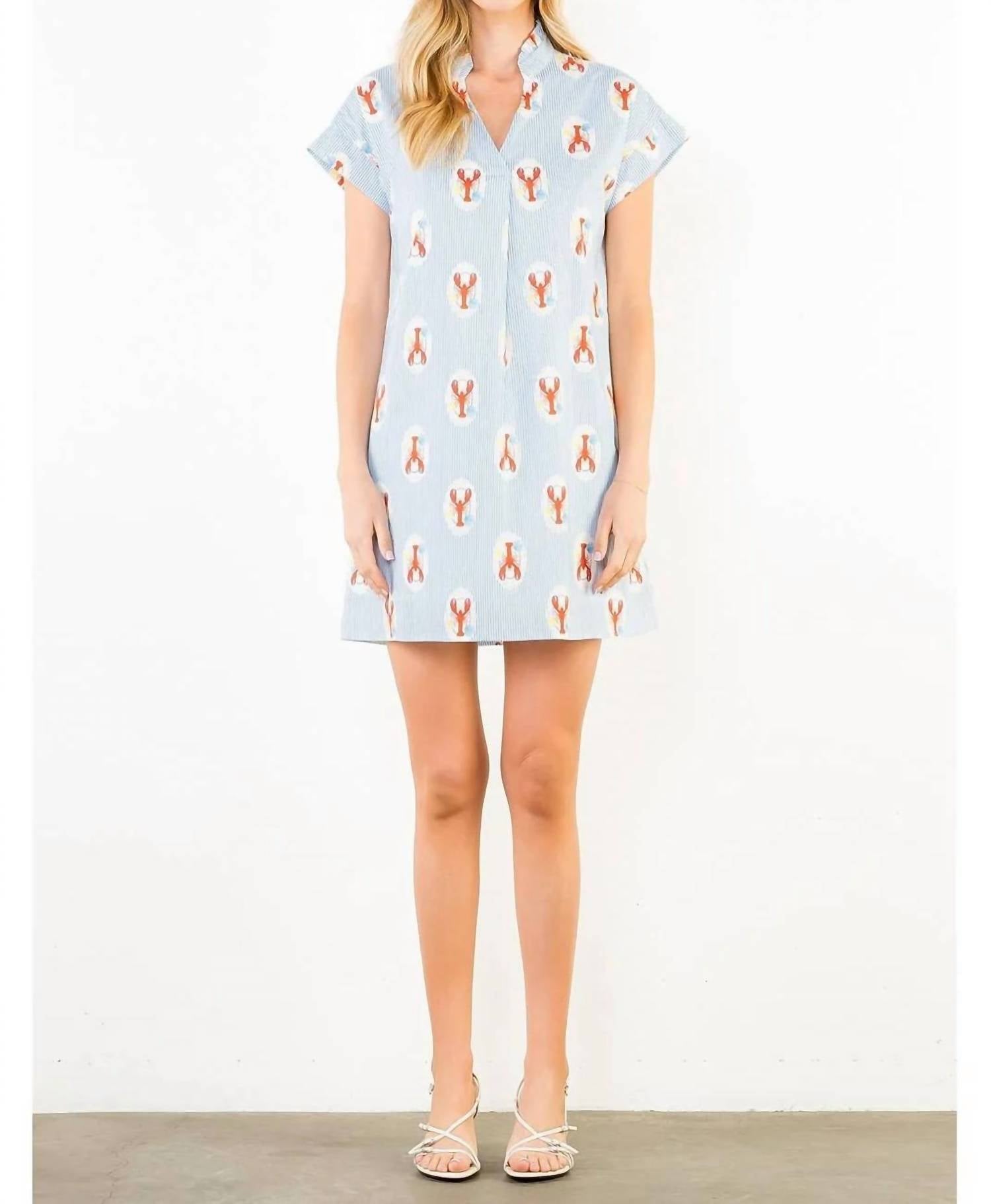 Thml - Striped Lobster Print Mini Dress