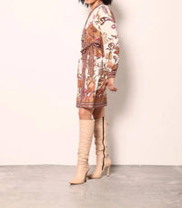 Maude Cara Dress in misty ferns - women's dress - detail view