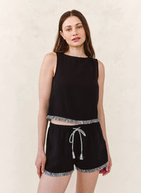 Bella Dahl - Sleeveless Fray Trim Tank Top