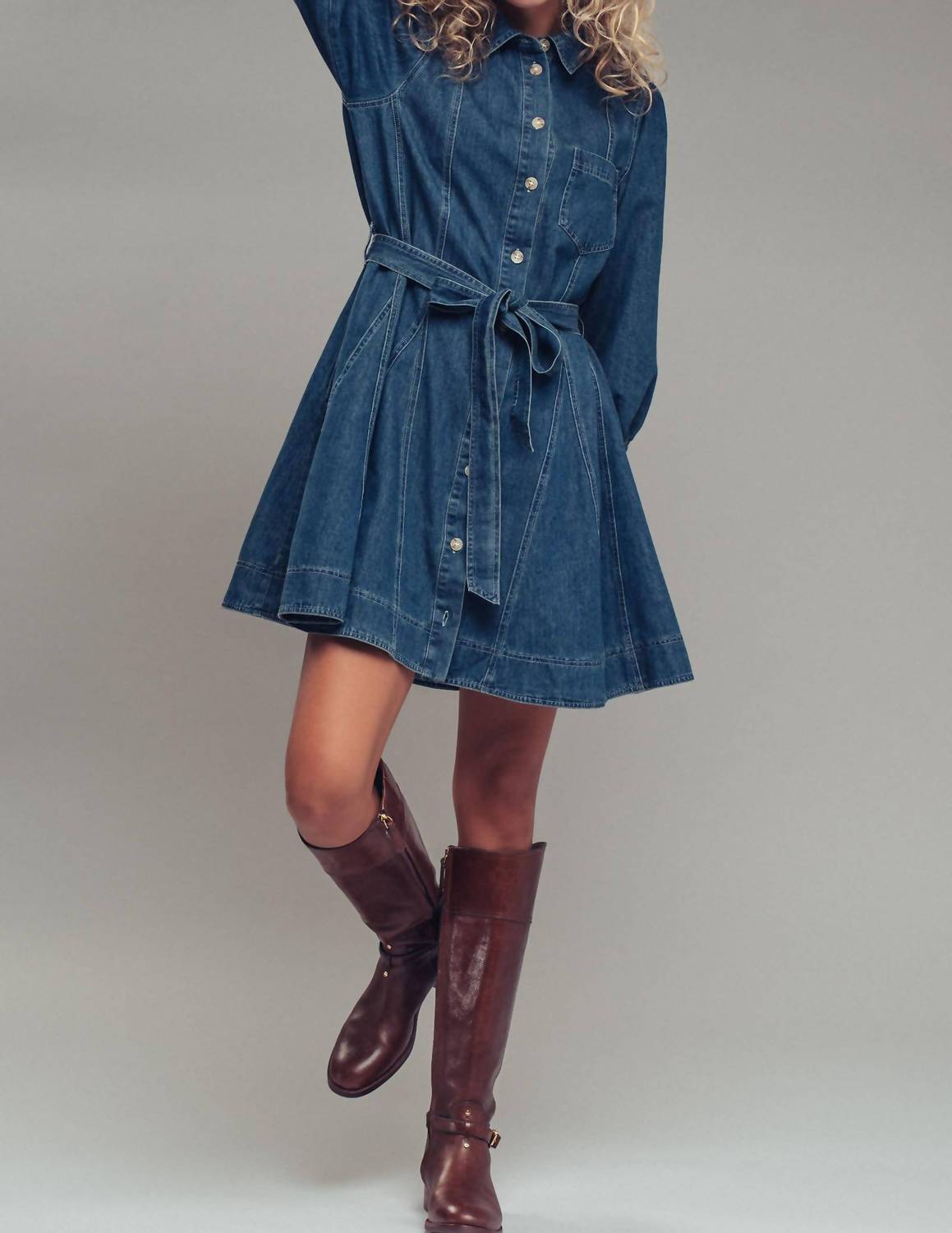 Urban Daizy - Western Belted Fit-and-flare Mini Dress