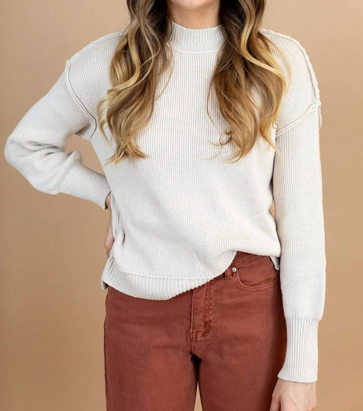 Tea N Rose - Rosie Mockneck Sweater