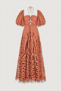 Magali Pascal - Flores Eyelet Cotton Halter Dress