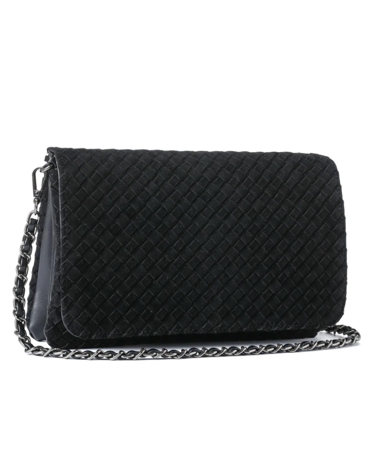 Haute Shore - Women's Lexi Woven Suede Crossbody Bag