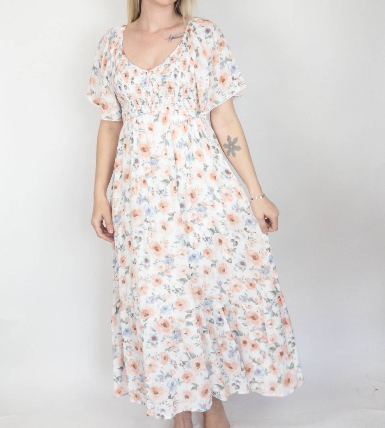 Hem & Thread - Blossom Breeze Floral Maxi Dress