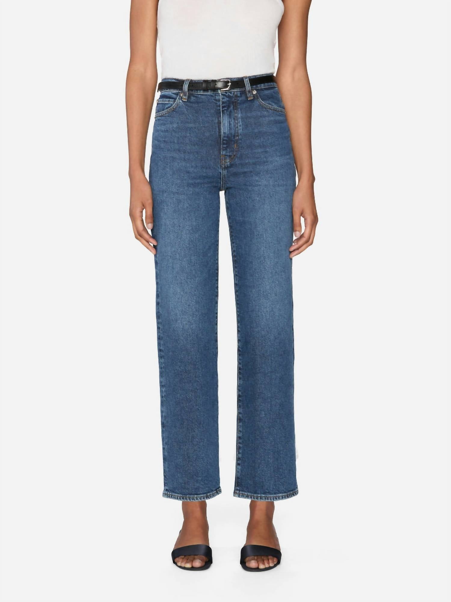 FRAME Ultra High-rise Wide Leg Jeans in archie 1 - women's jeans