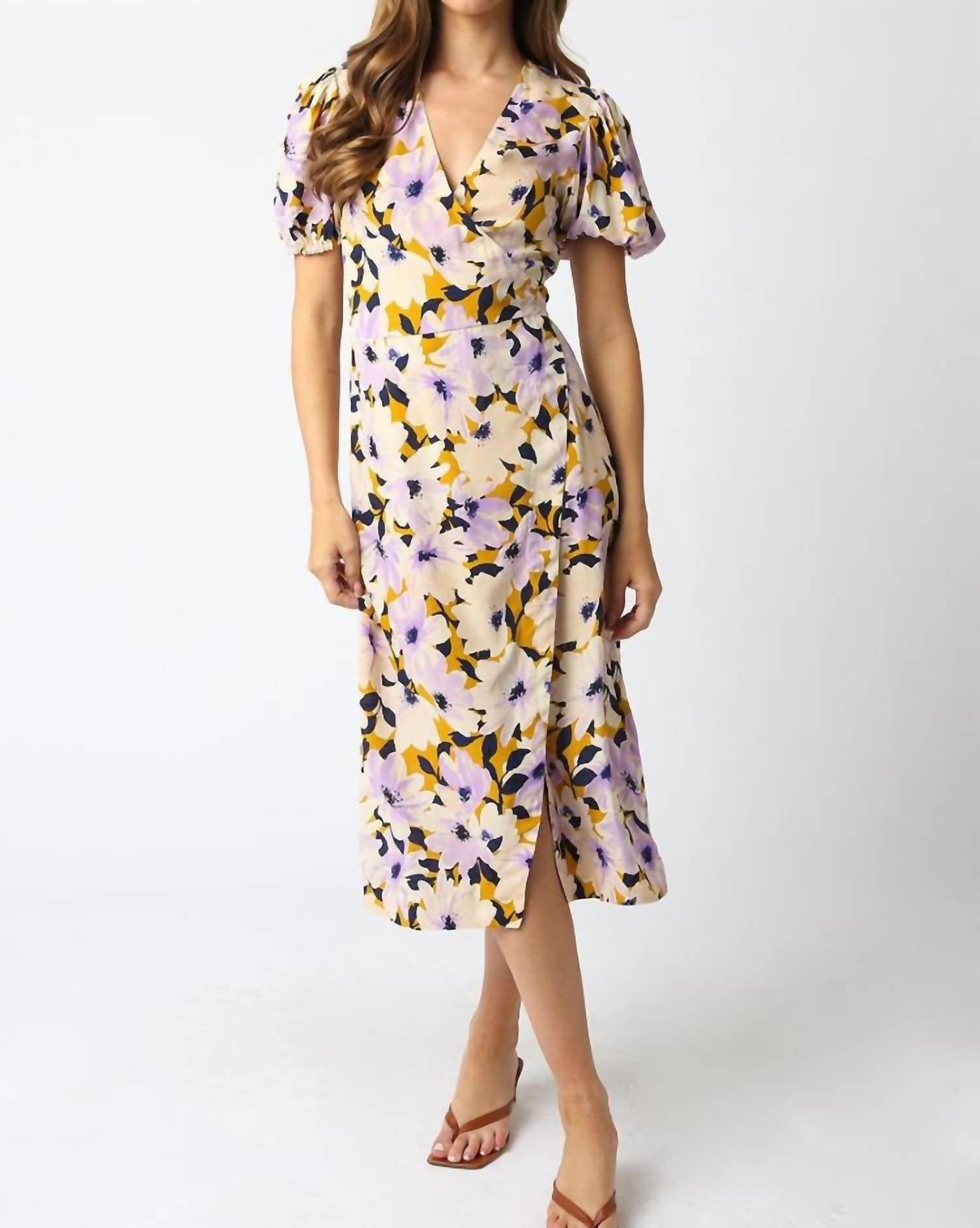 Olivaceous - Camila Floral Midi Dress