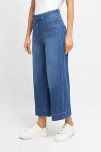 Spanx - Cropped Wide Leg Petite Jean