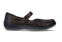 revere Women's Timaru Mary-jane Shoes in gunmetal angle - women's shoe - detail view