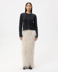 Twp - Suede Cable Sweater Jacket