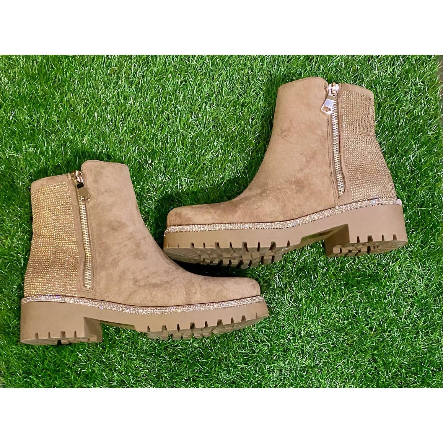 Pierre Dumas - Women's Sparkle Step Rhinestone Ankle Boots
