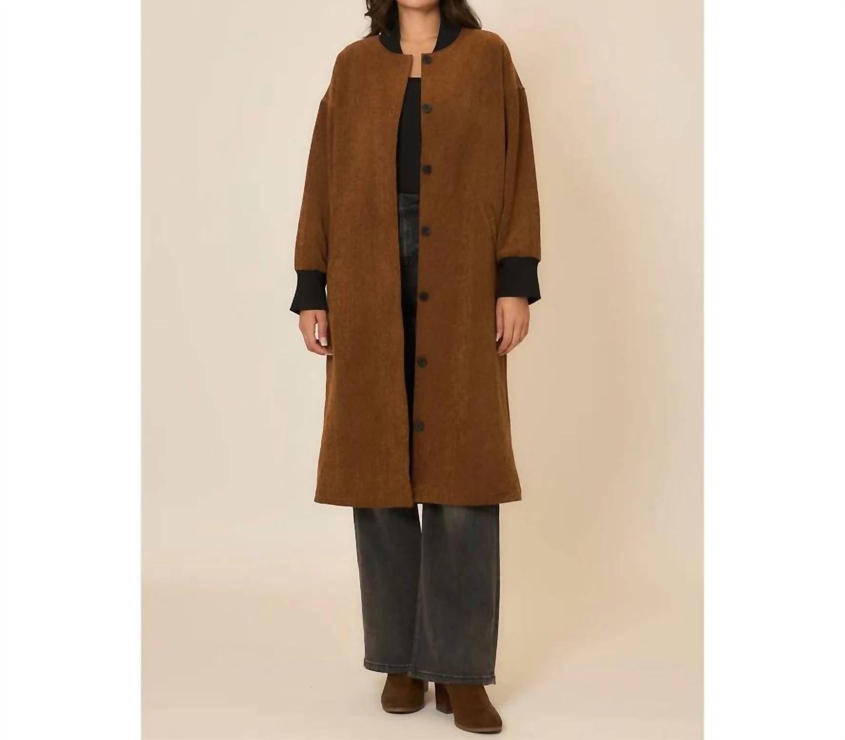 Cozy Co. - Rustic Corduroy Trench Coat