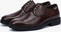 PIKOLINOS Men's Lorca Lace Up Dress Shoes in brown - men's shoe - detail view