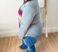 Heimish Usa - Colorful Stripe Long Sleeve Top
