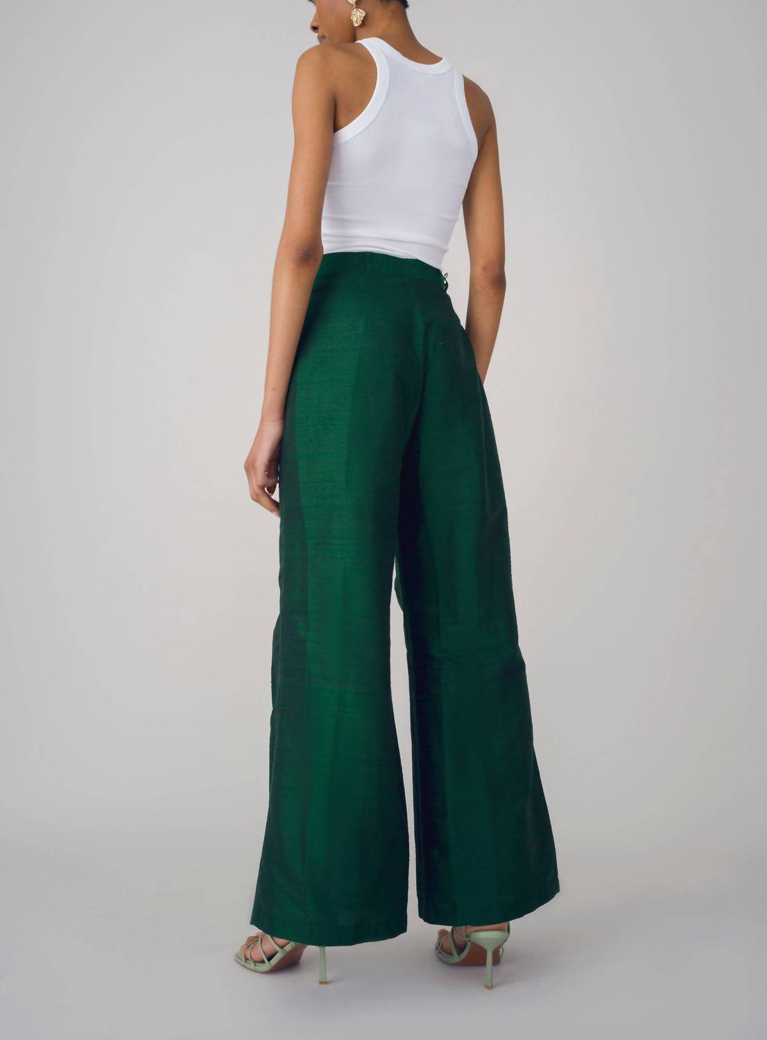 Haveli - Isa Silk Wide Leg Trousers