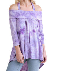 Umgee - Tie Dye Off The Shoulder High Low Tunic