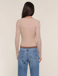 heartloom Loretta Premium Textured Cardigan in wheat - women's cardigan - view 4